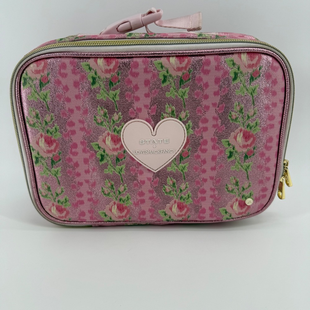 STATE Bags x LoveShackFancy Rodgers Lunch Box Blooming Heirloom Pink Floral